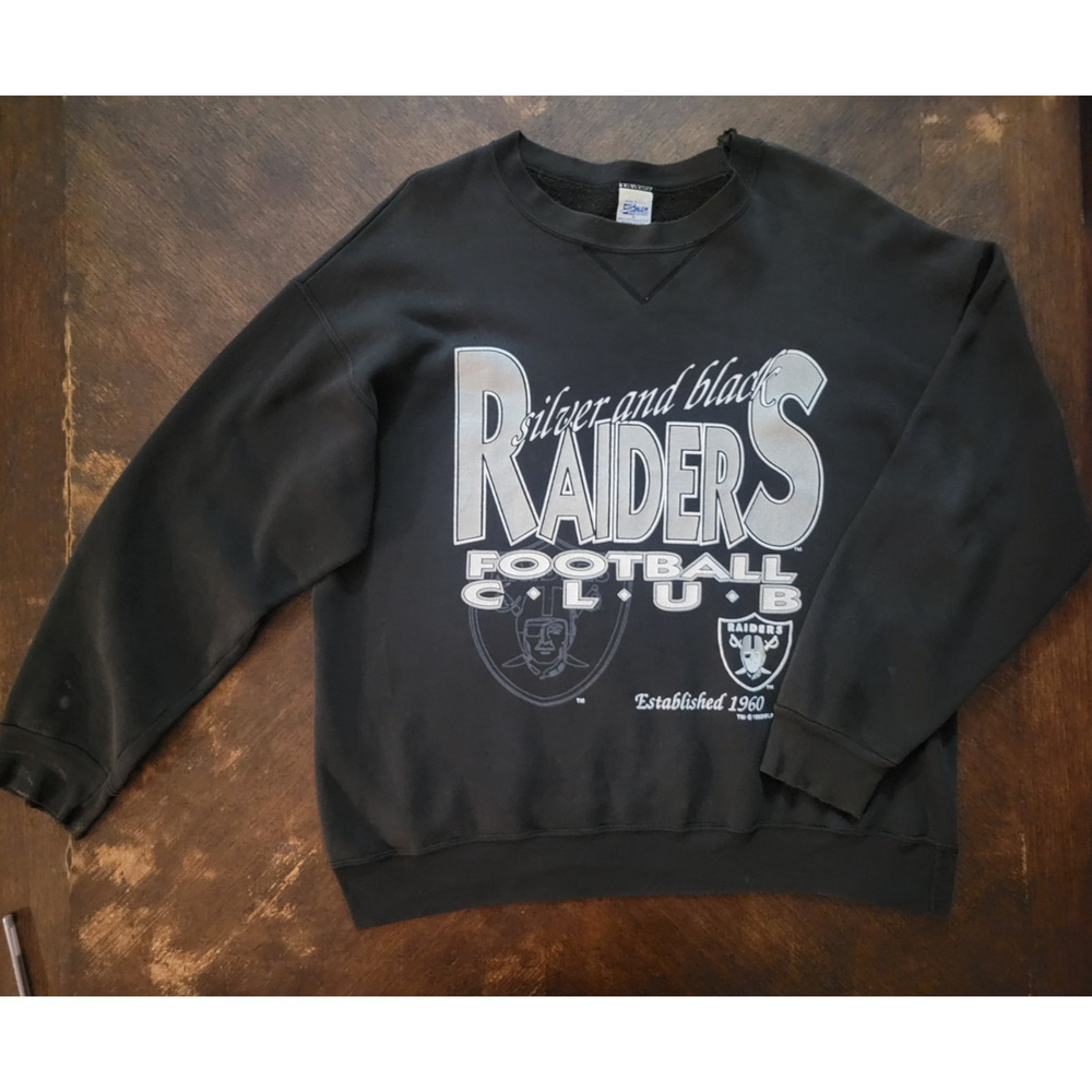 Vintage 1993 Oakland Raiders Jacket Mens Medium Black Salem Sportswear Football